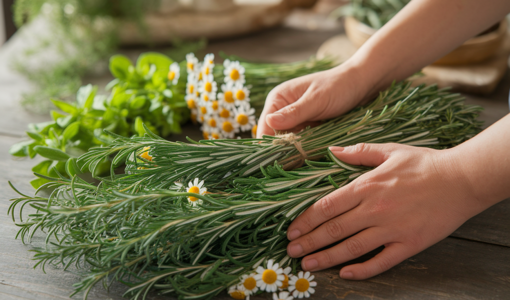 Bâton de fumigation DIY : fabriquer le vôtre avec Flos & Luna (verveine, romarin, camomille