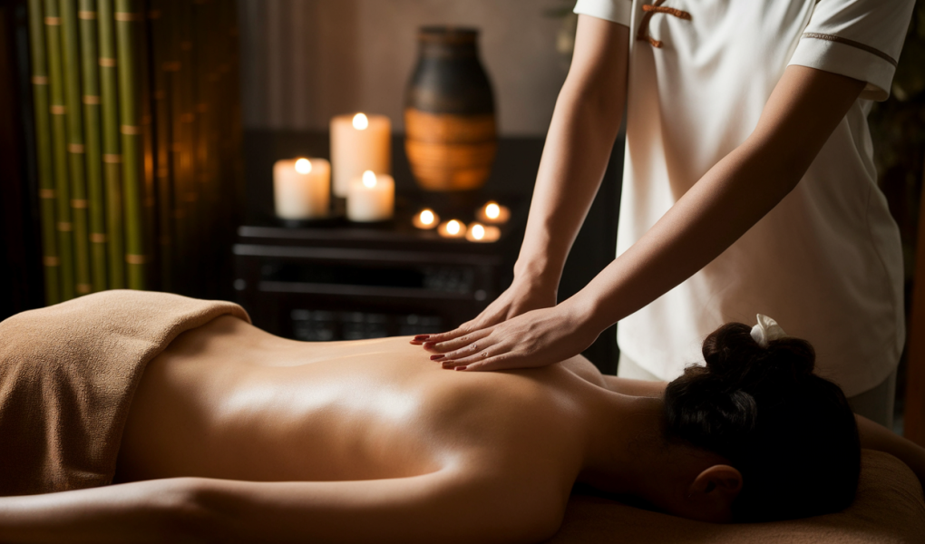 masseur-massage-spa-bambou-bougies