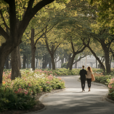 parc-couple-flou-allee-fleurie