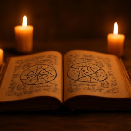 livre-ancien-bougies-chiffres-mystiques