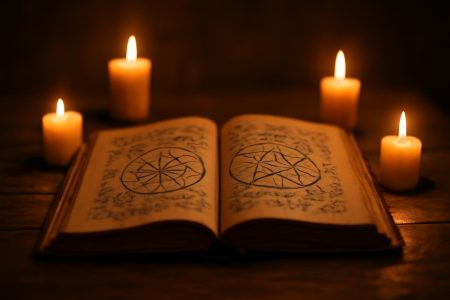 livre-ancien-bougies-chiffres-mystiques