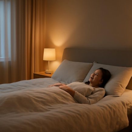 personne-lit-chambre-moderne-tamisee