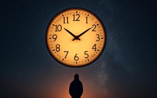 cadran-horloge-ciel-etoile-silhouette