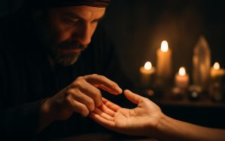 chiromancien-main-bougies-cristaux-mystique