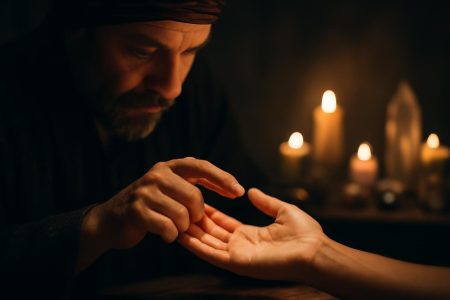 chiromancien-main-bougies-cristaux-mystique