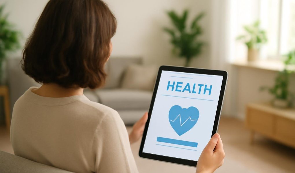 personne-dos-tablette-salon-moderne