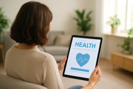 personne-dos-tablette-salon-moderne