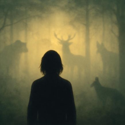 silhouette-foret-brume-animaux-totems