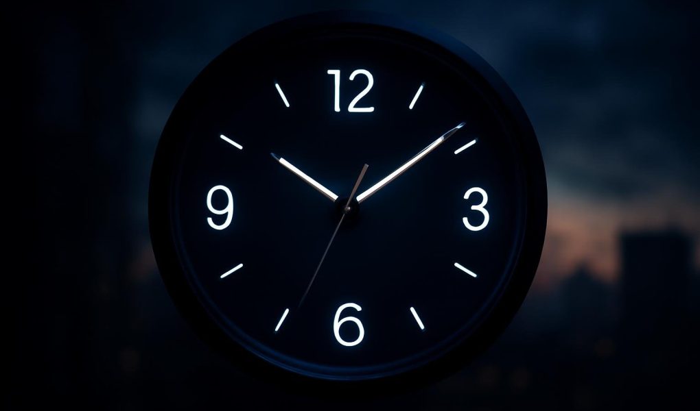 horloge-moderne-reflets-ombres-ville