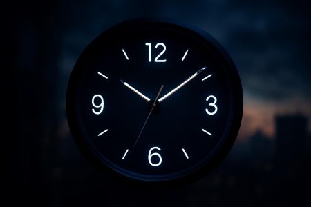 horloge-moderne-reflets-ombres-ville