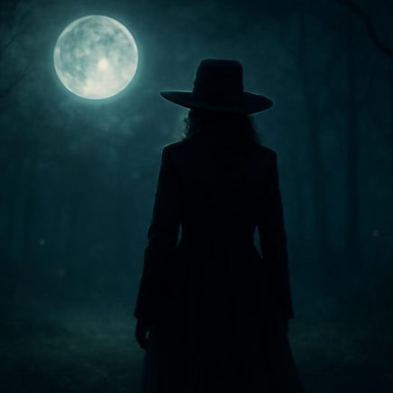 femme-mysterieuse-manteau-clairiere-lune