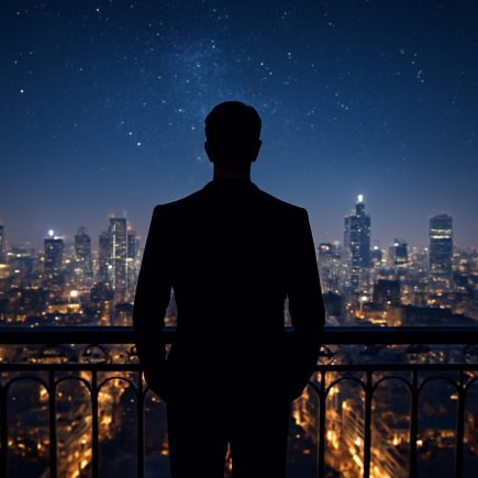 silhouette-personne-balcon-lumières-ville