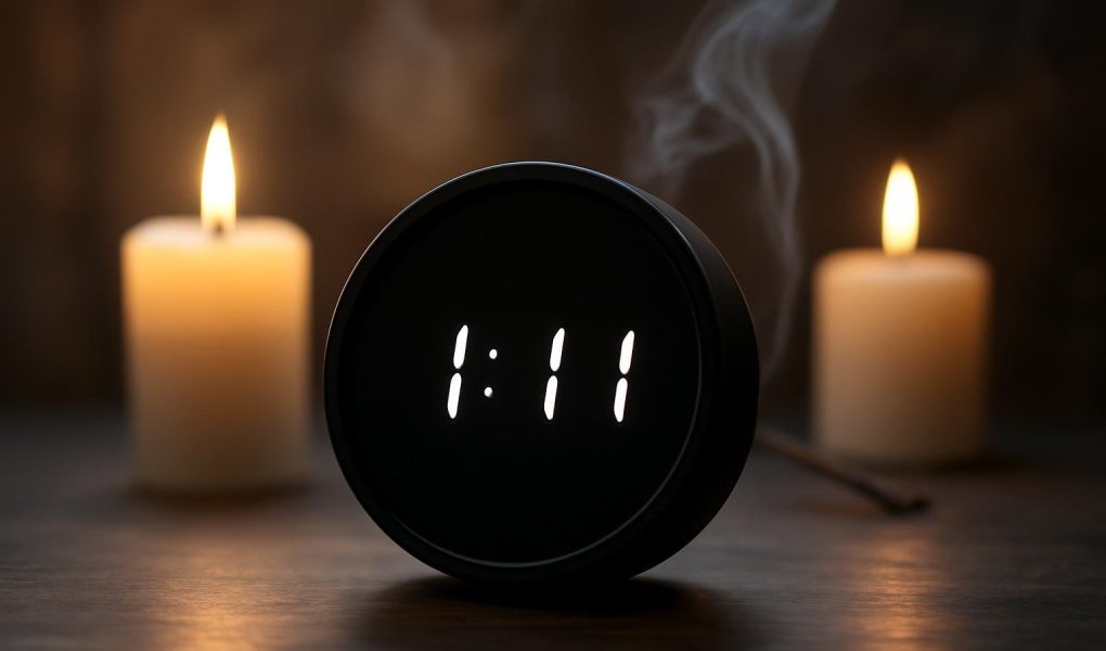 horloge-moderne-bougies-fumee-mystique