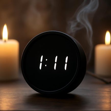 horloge-moderne-bougies-fumee-mystique