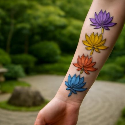 bras-tatoue-fleurs-lotus-jardin-zen