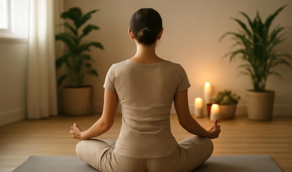 meditation-tapis-yoga-plantes-bougies