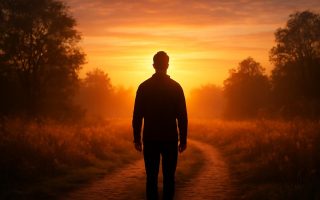 silhouette-dos-chemin-lever-soleil