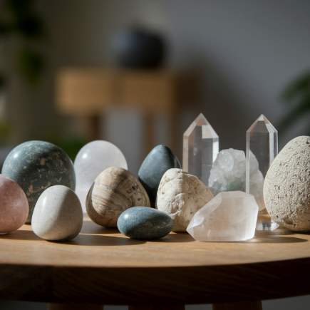 pierres-cristaux-table-bois