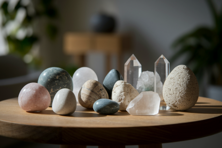 pierres-cristaux-table-bois